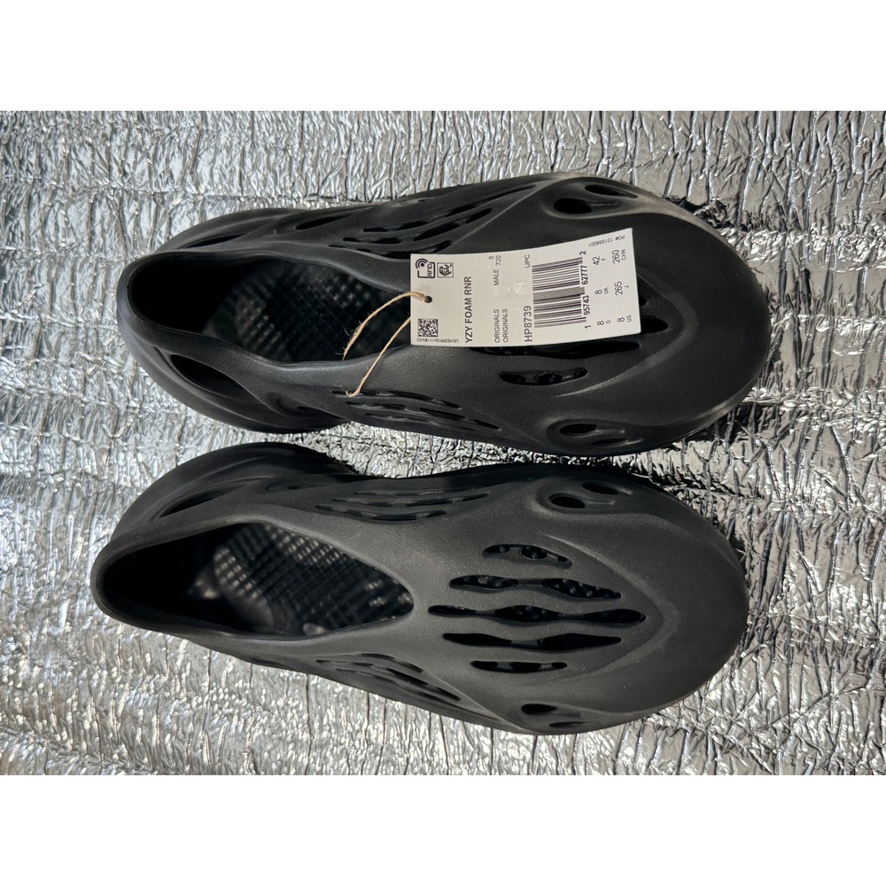 Adidas Yeezy Foam Runner Onyx HP8739 Mens Size 8 Black Dark Grey Slip On Shoes